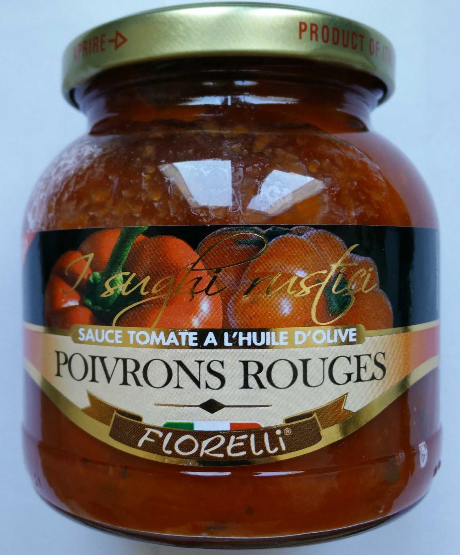 Florelli Sauce tomate à l'huile d'olive Poivrons Rouges packshot
