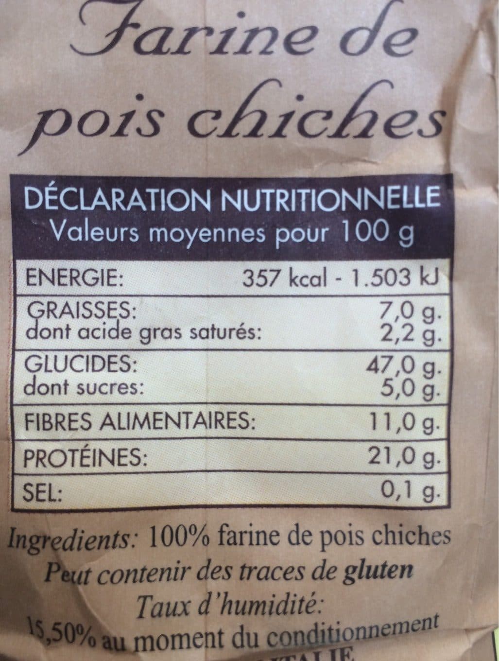 Via Antica Farine de pois chiches packshot