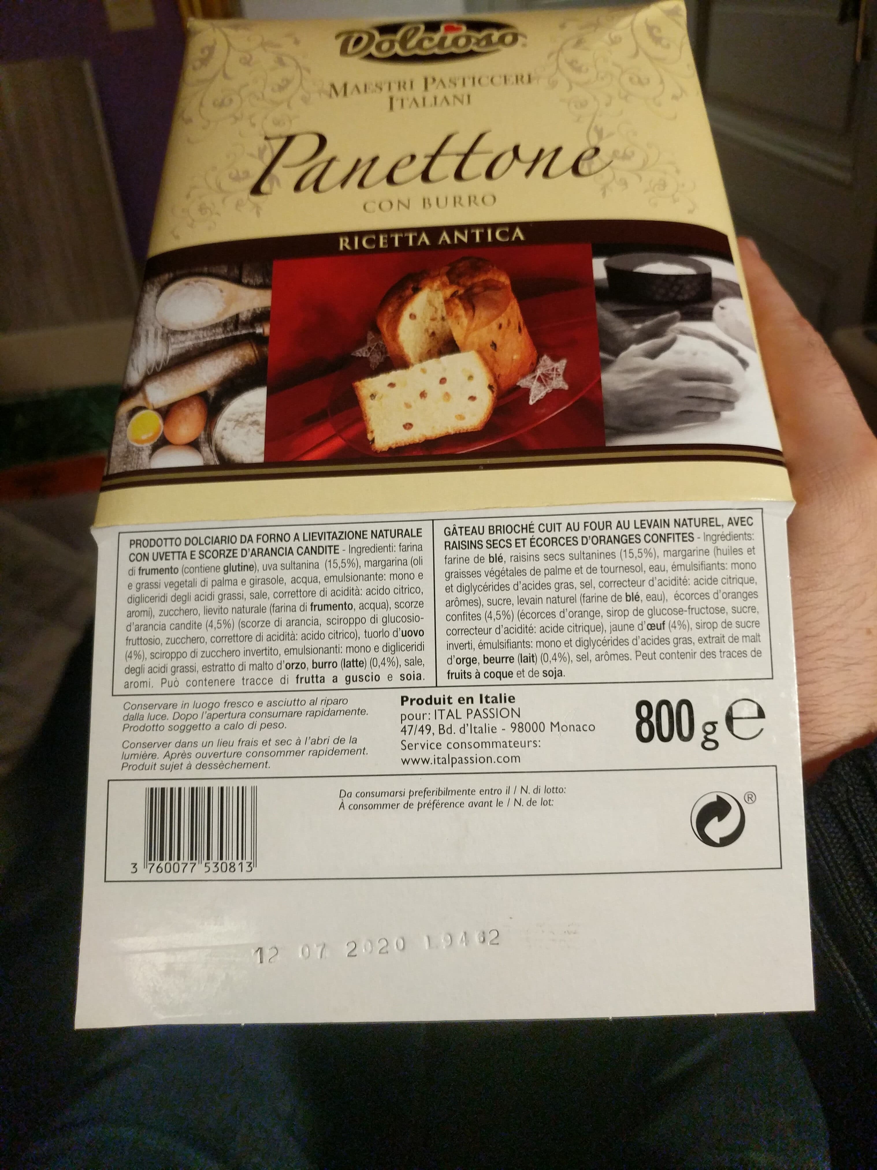 Dolcioso Panettone avec Beurre packshot
