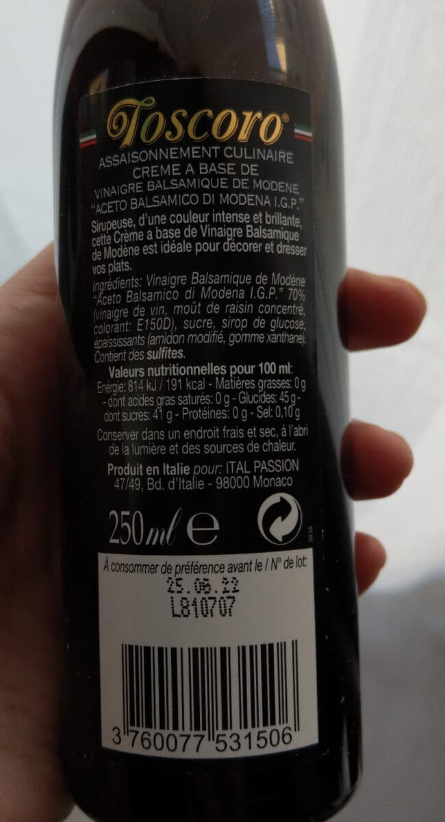Toscoro Crème de vinaigre balsamique 250ml packshot