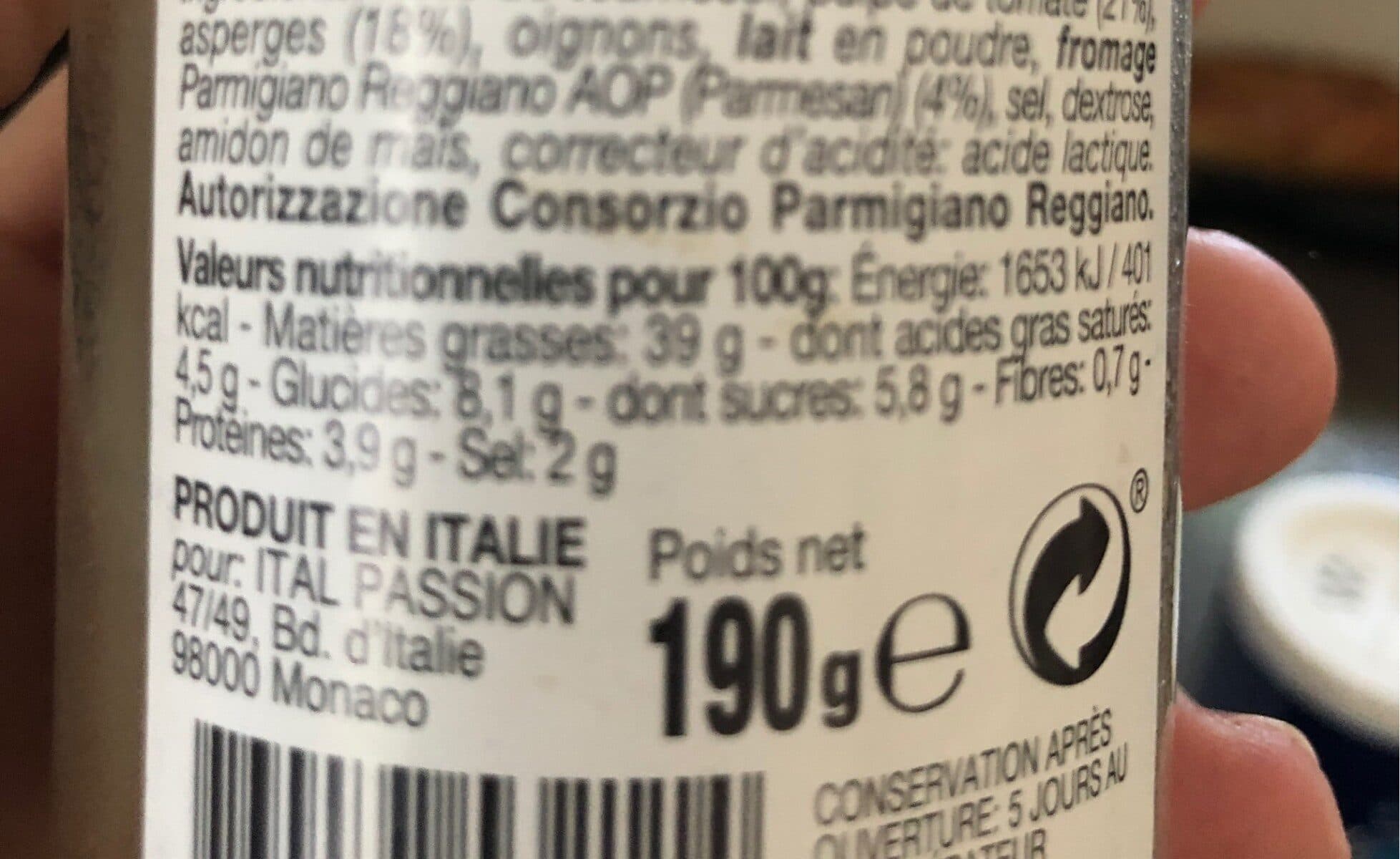 Florelli Pasta & Bruschetta Asperges, Tomate, Parmesan packshot