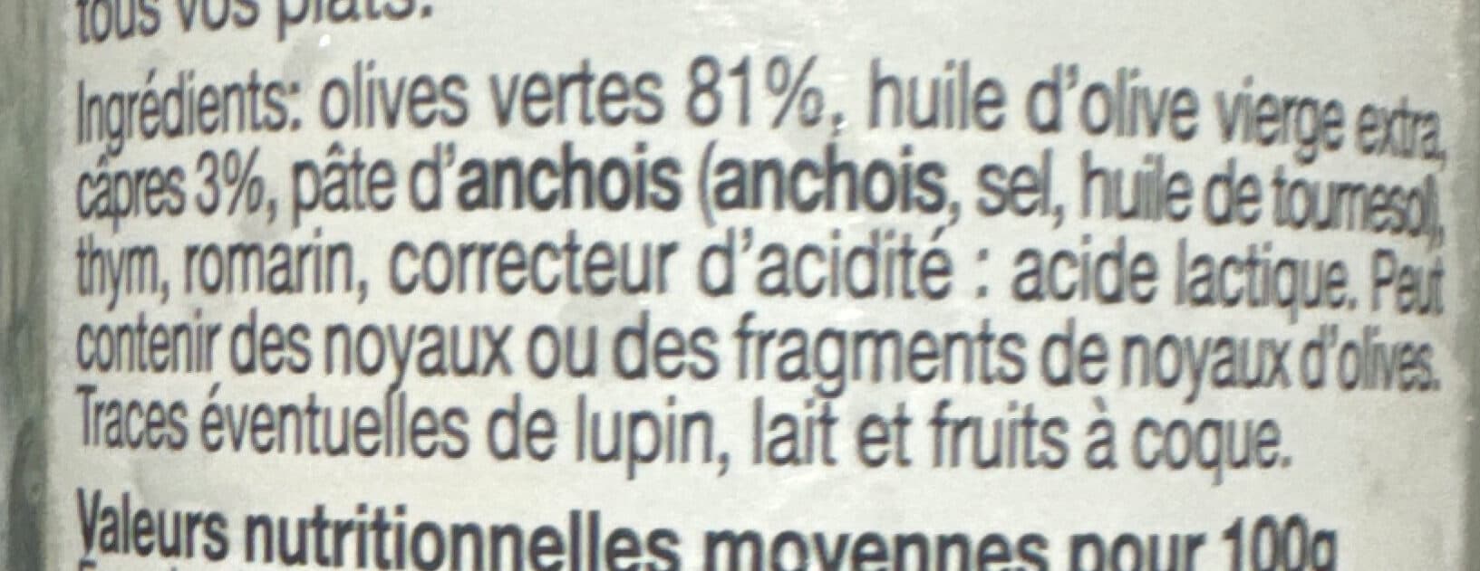 Florelli Les Tartinables Tapenade d'Olives Vertes packshot