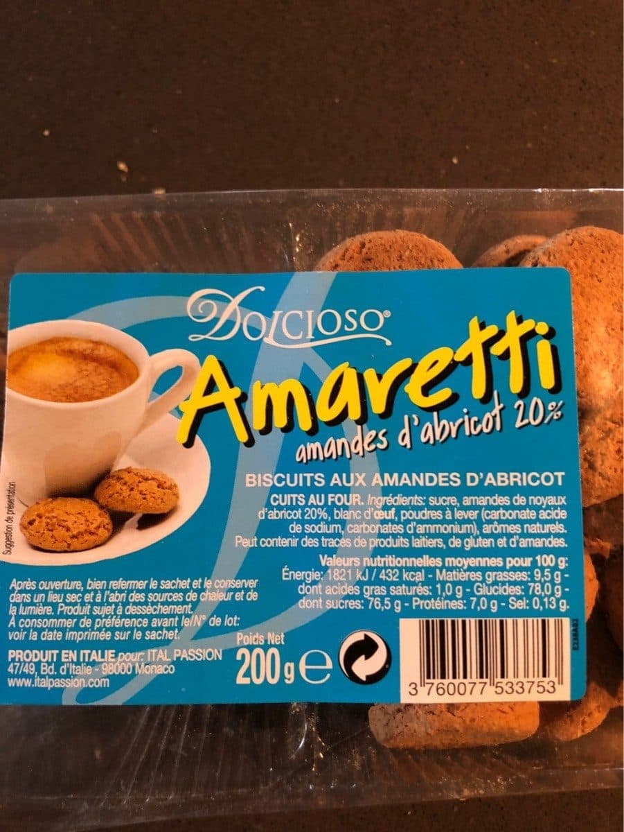Open Food Facts Amaratti packshot