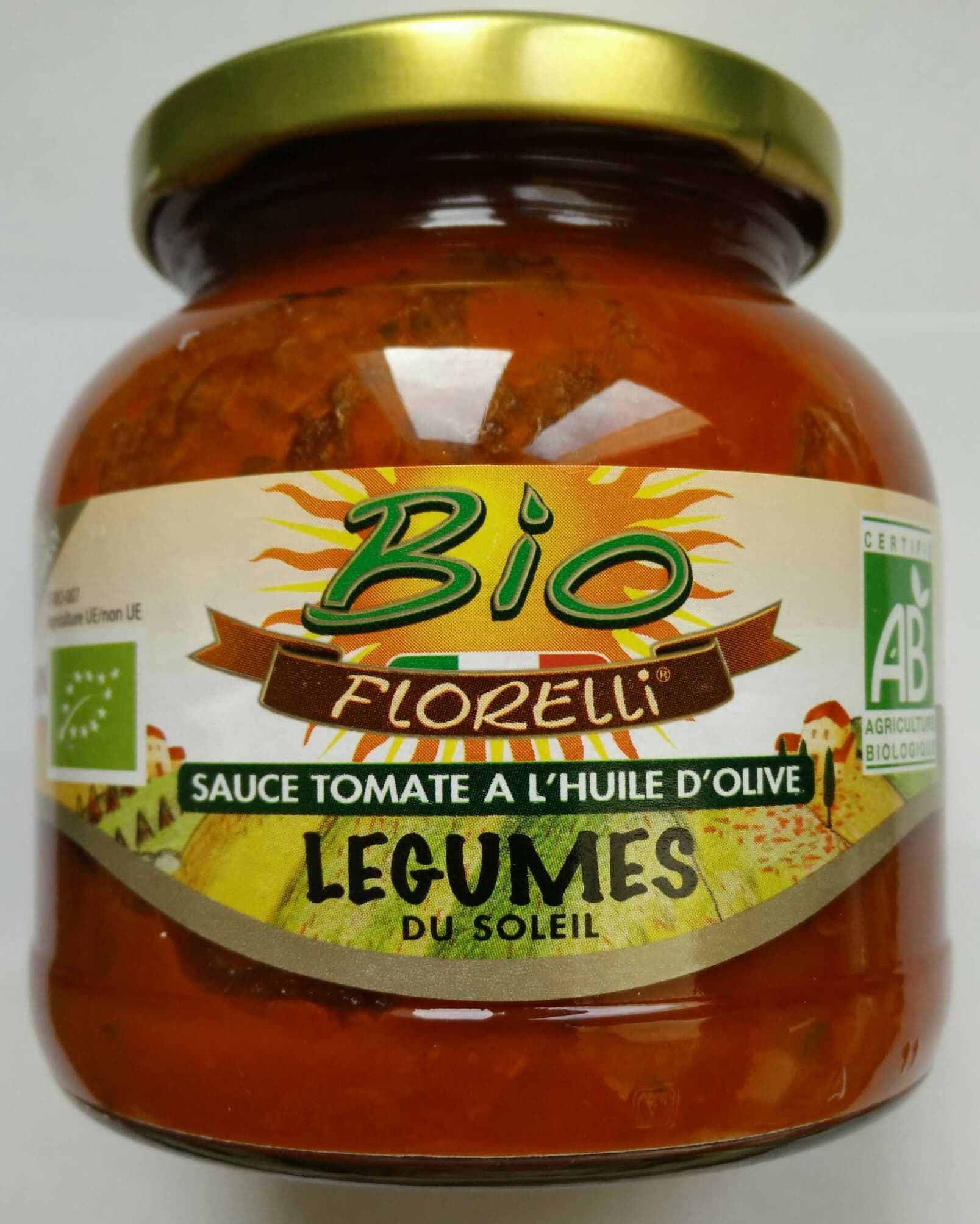 Florelli Sauce tomate à l'huile d'olive légumes du soleil packshot