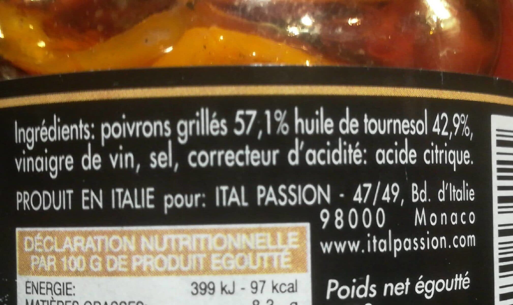 Pernier Poivrons grillés packshot
