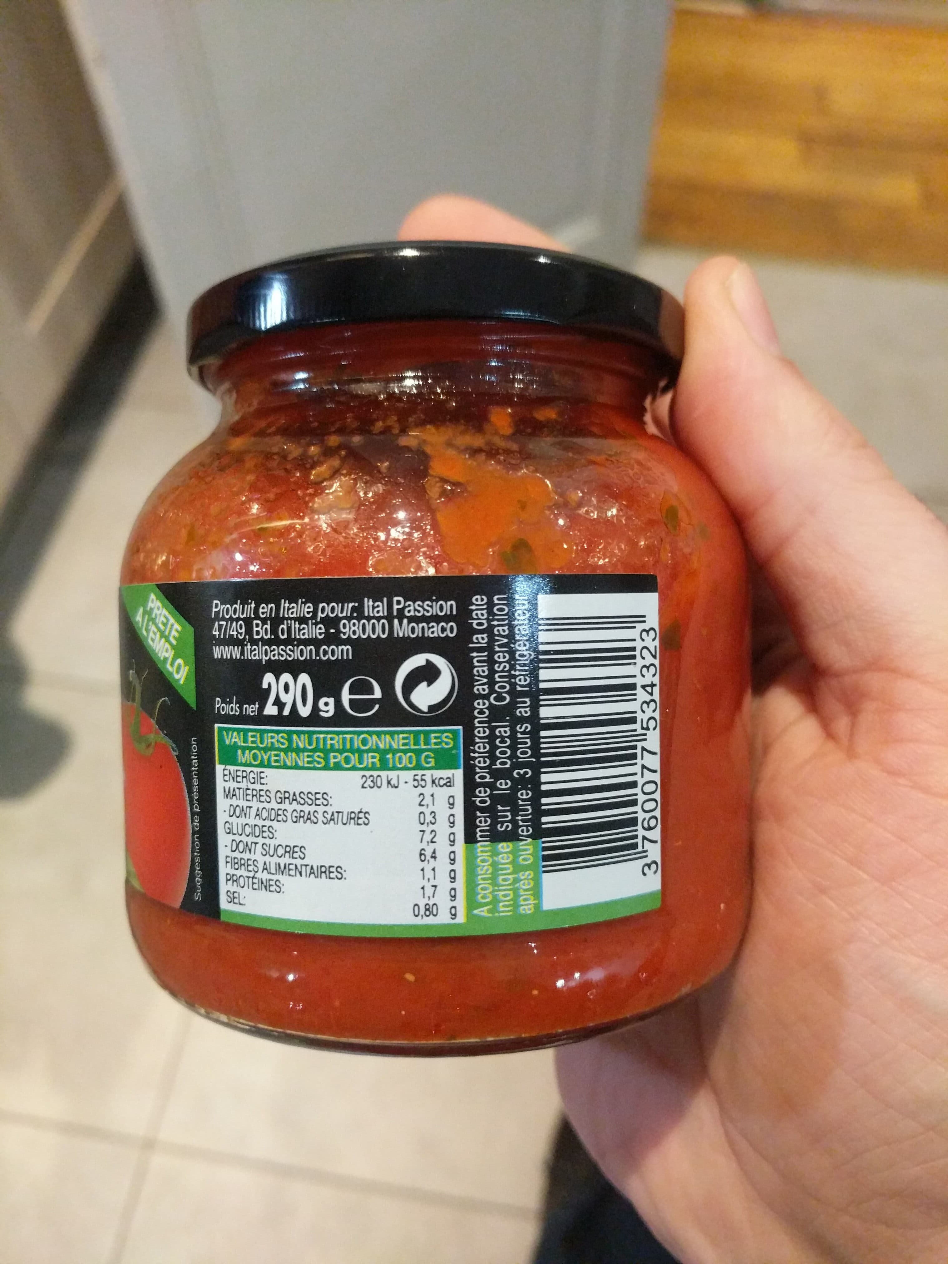 Pernic Sauce tomate basilic à l huile d olive packshot