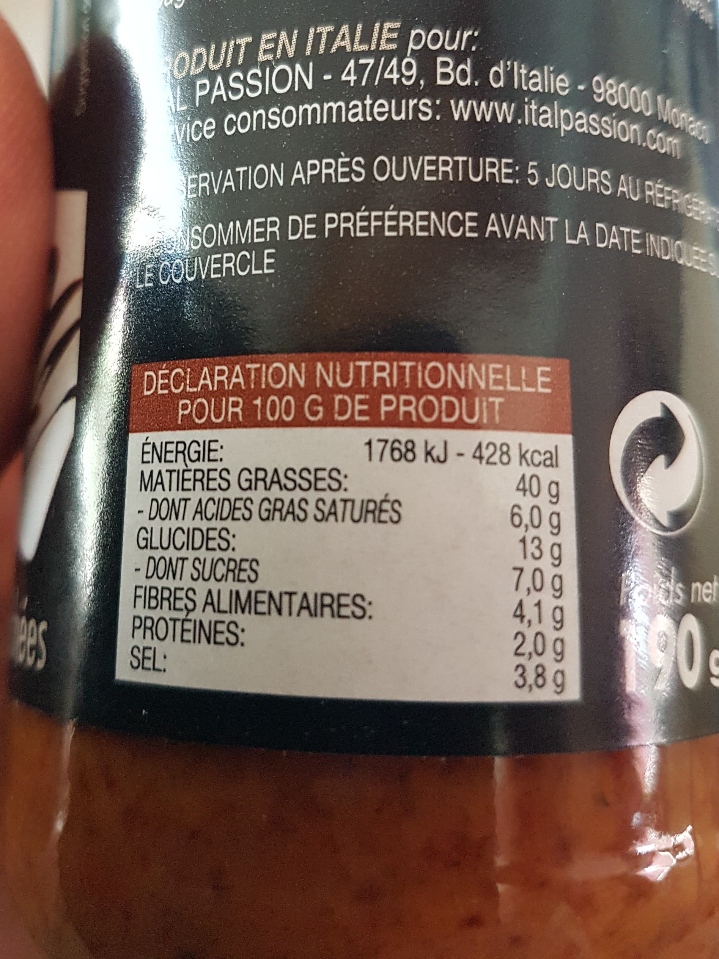Pernict Confit de Tomates Séchées packshot