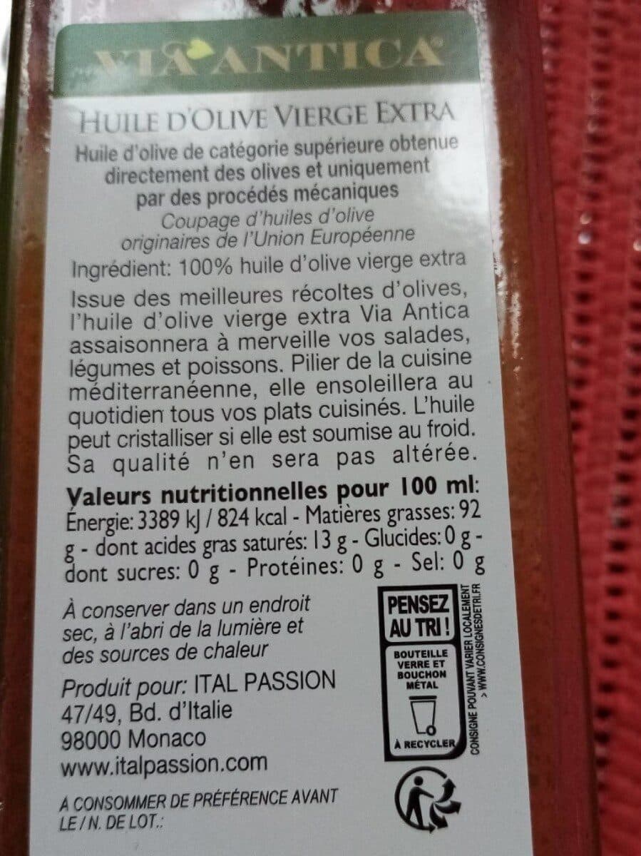 Via Antica Via Antica huile d'olive vierge extra packshot