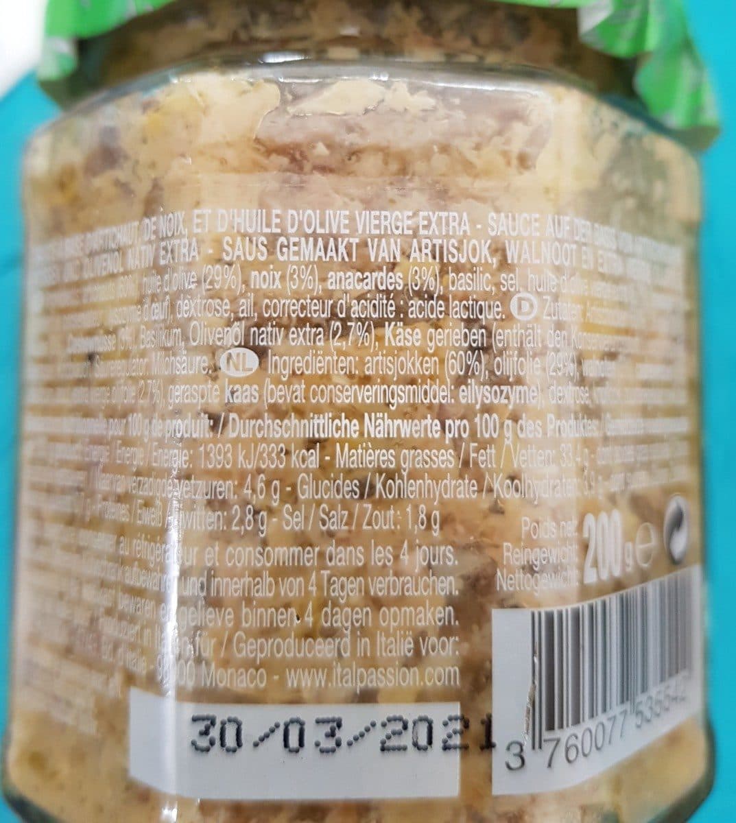 florelli Pesto Rustico ai carciofi packshot
