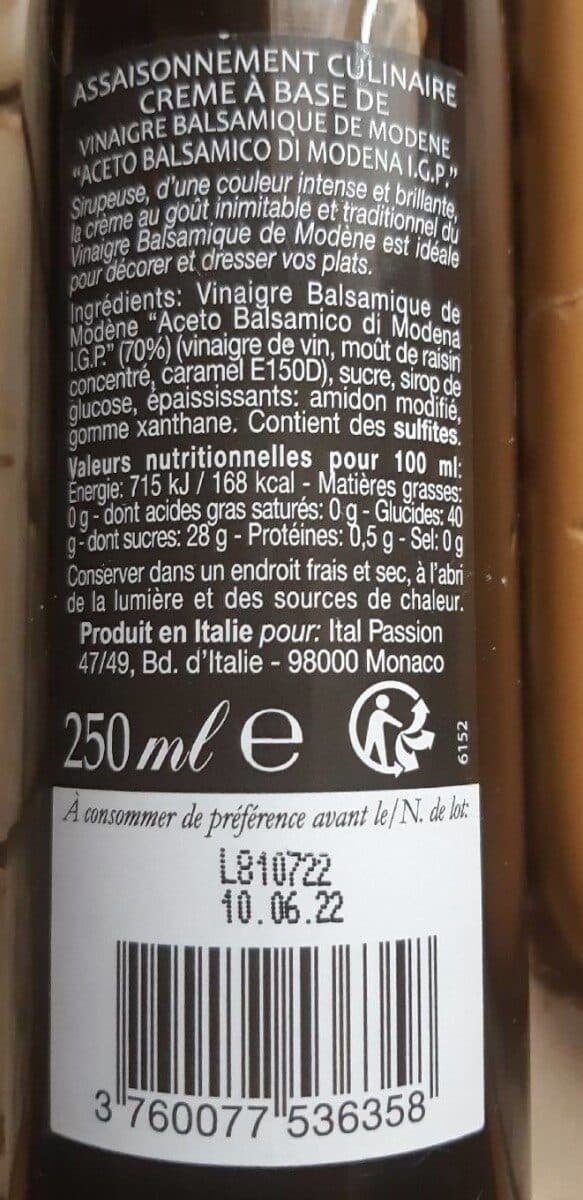 Vallerini Creme à base de Aceto Balsamico Di Midena IGP Classique packshot