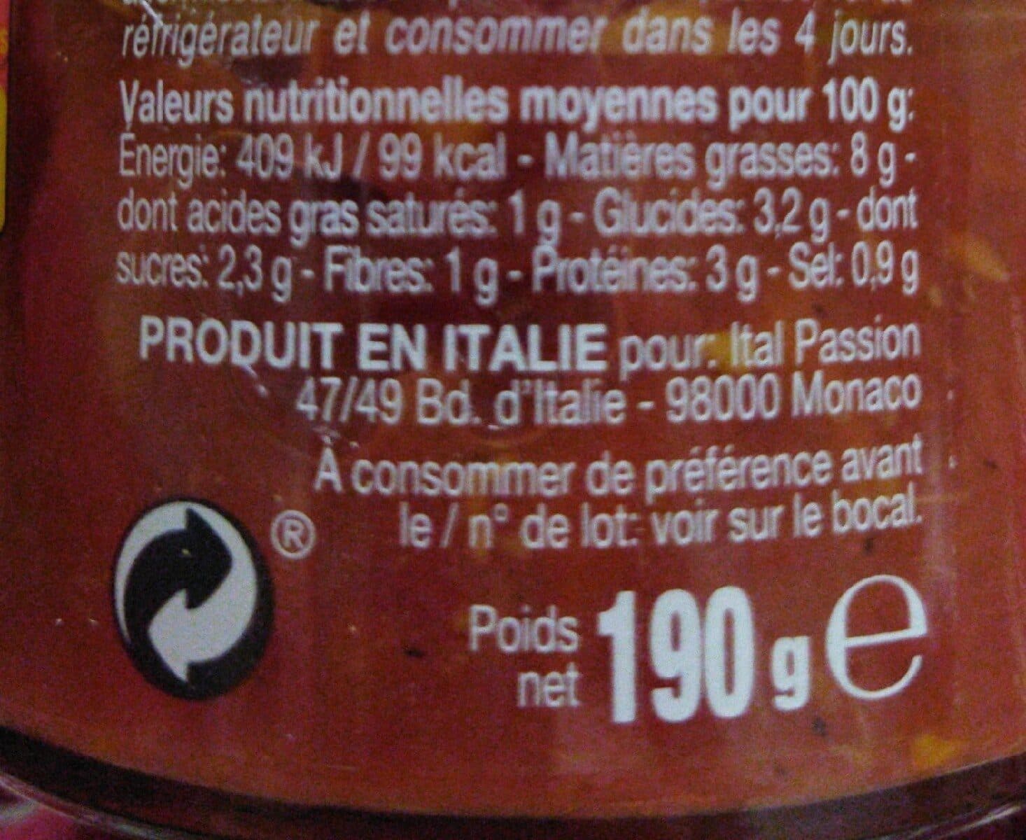 Florelli Bruschetta de tomate cerise thon packshot