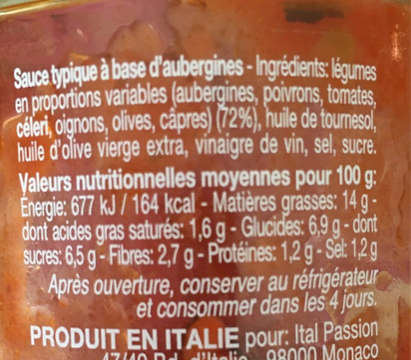 Florelli Caponata d'aubergines packshot
