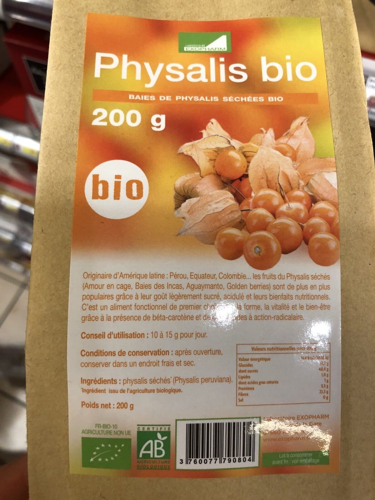 Open Food Facts Exopharm Physalis Bio, 200G packshot