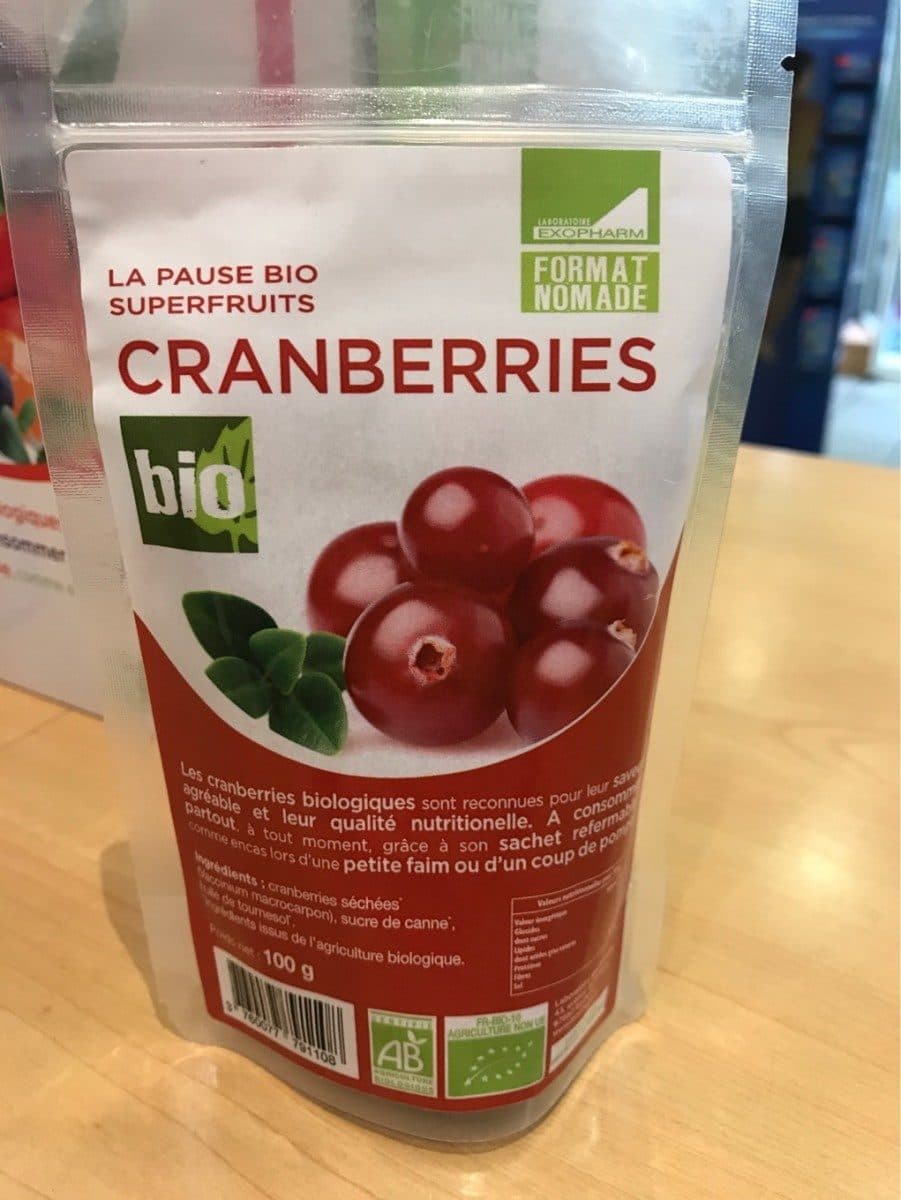 Laboratoire Exopharm Exopharm Baies De Cranberries Bio - 100 g packshot