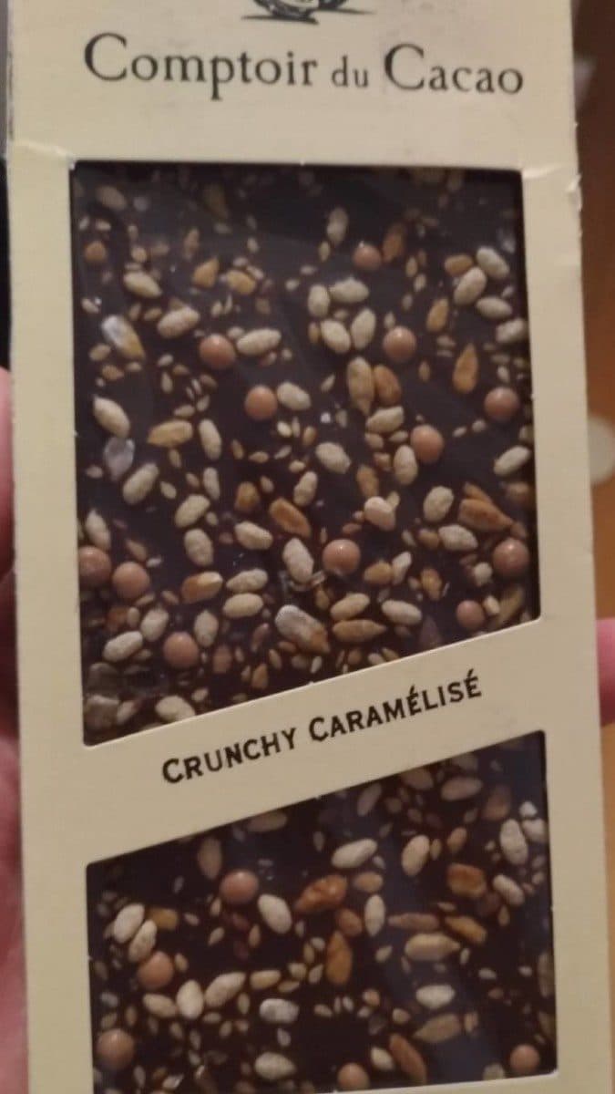 Comptoir du Cacao Tablette noire crunchy caramélisé packshot