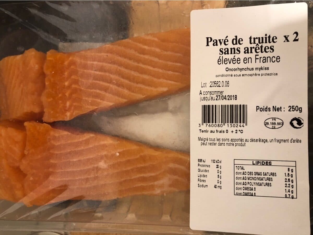 Open Food Facts Pave de truite sans arrete packshot