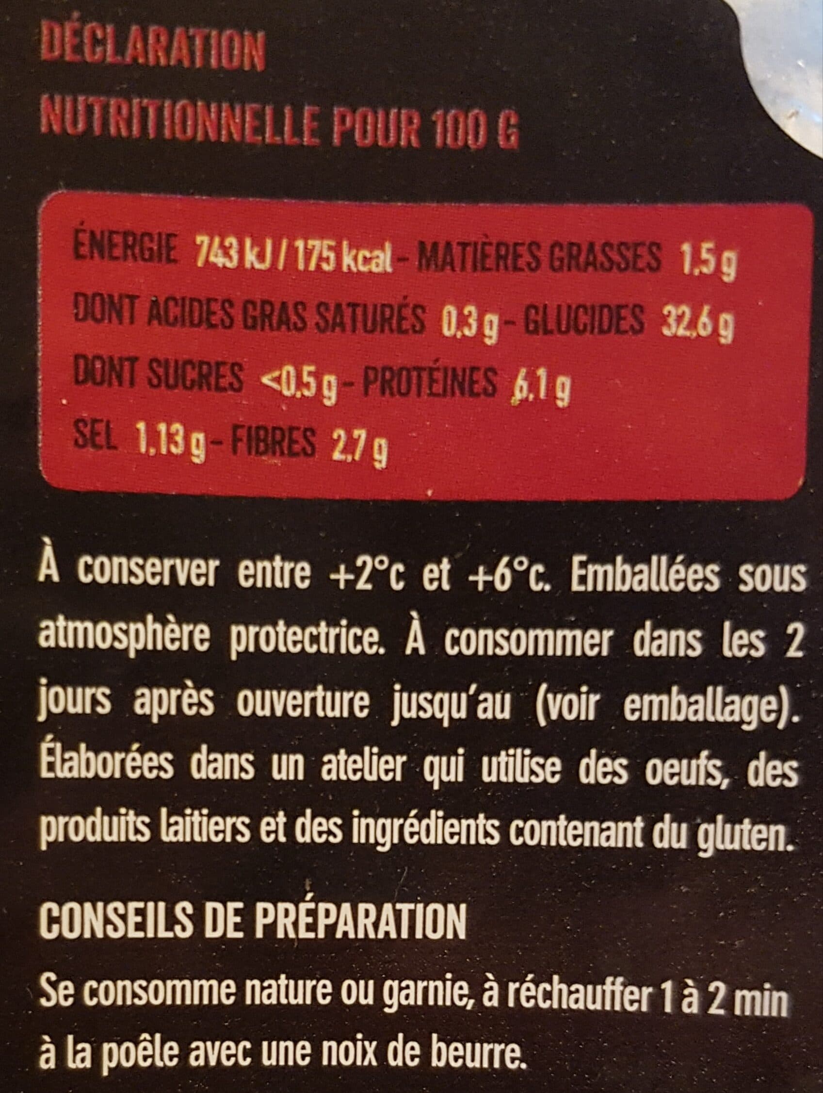 Crêperie de Guerledan 3 Galettes fraîches packshot