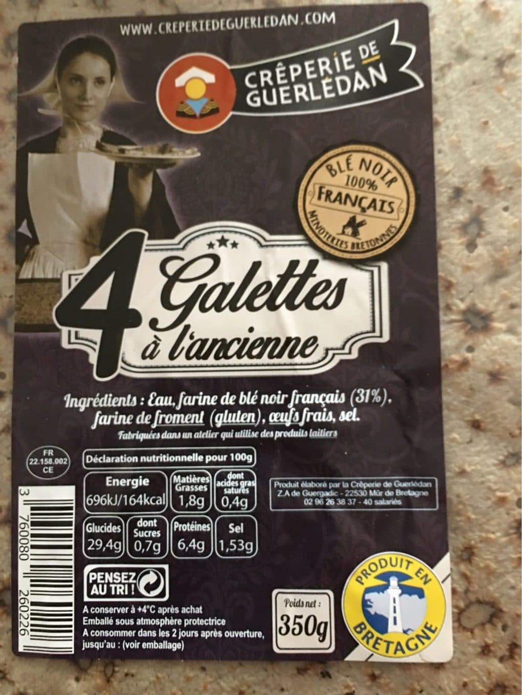 Creperie de guerledan Galette de blé noir packshot