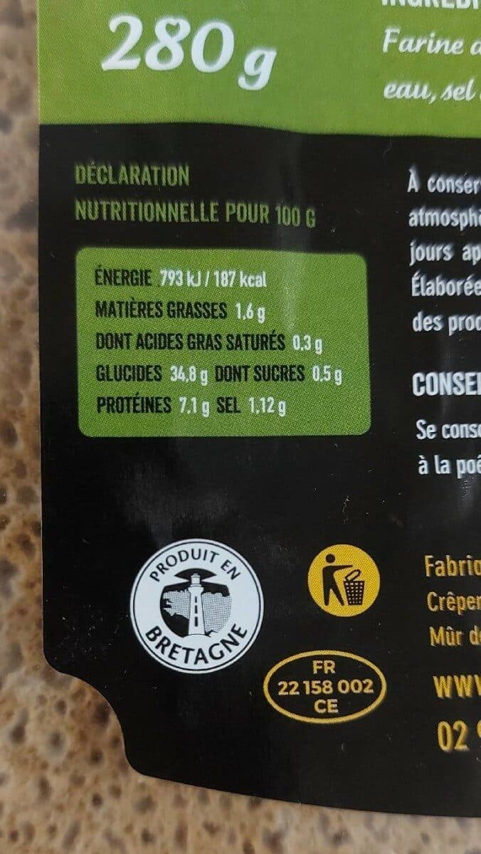 Crêperie de Guerlédan Galettes packshot