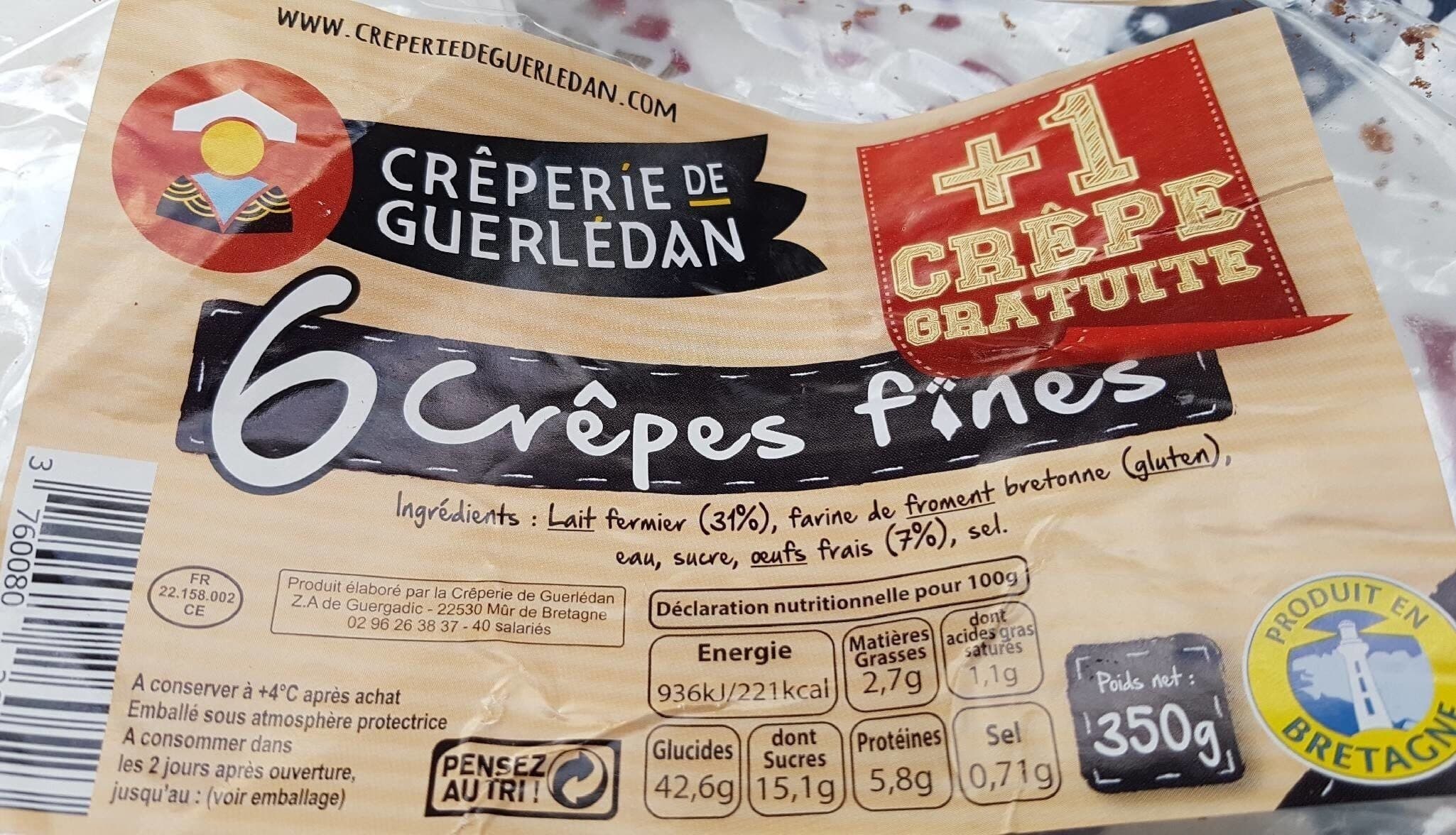 La crêperie de Guerlédan Crêpes fines packshot