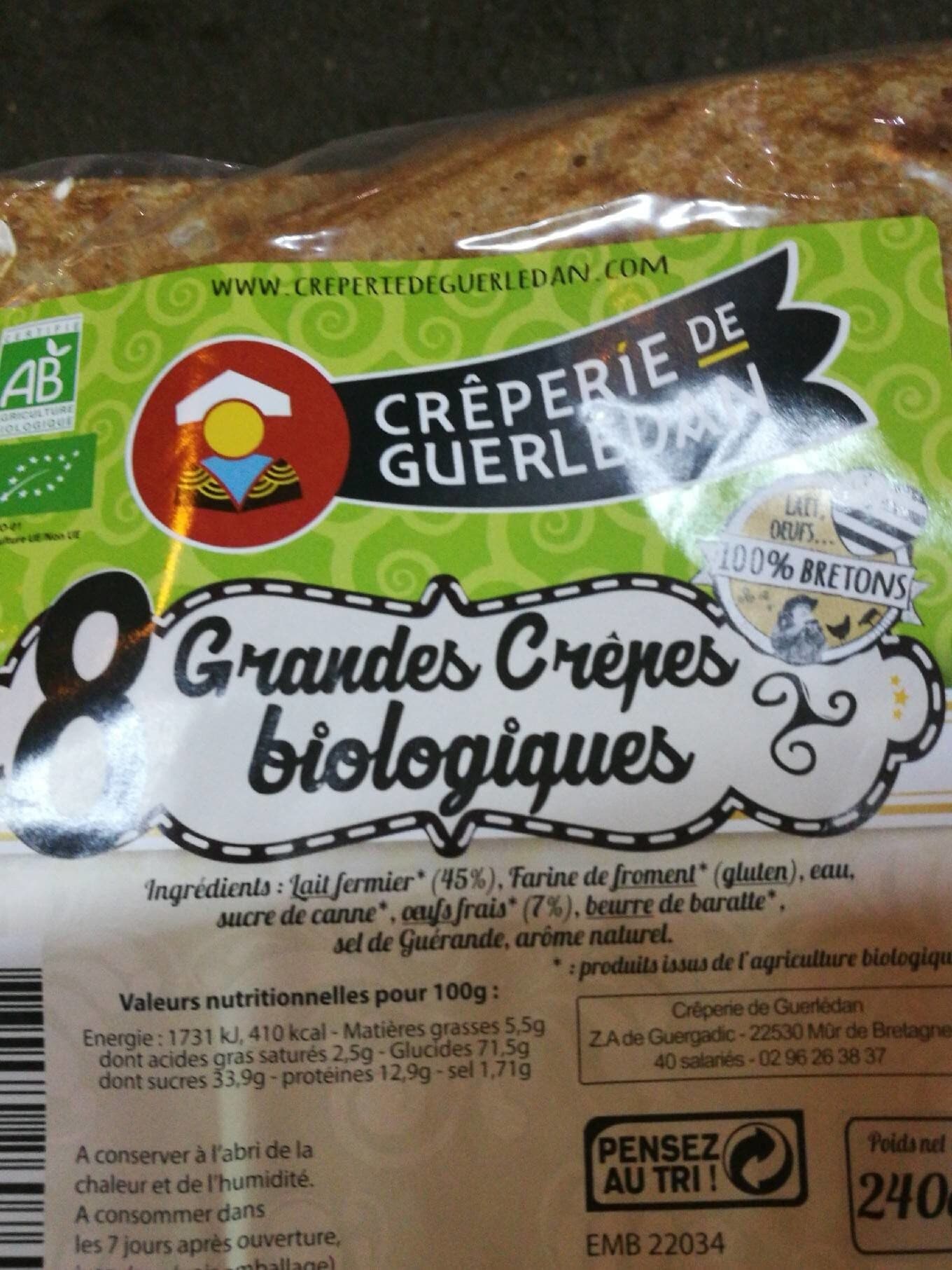 Crêperie de Guerlédan Crêpes biologiques packshot
