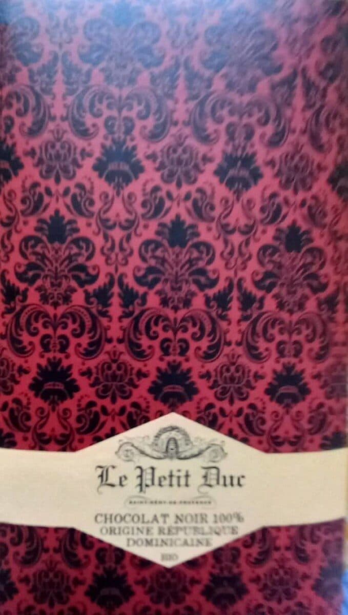 Le Petit Duc Chocolat noir 100% origine République Dominicaine packshot