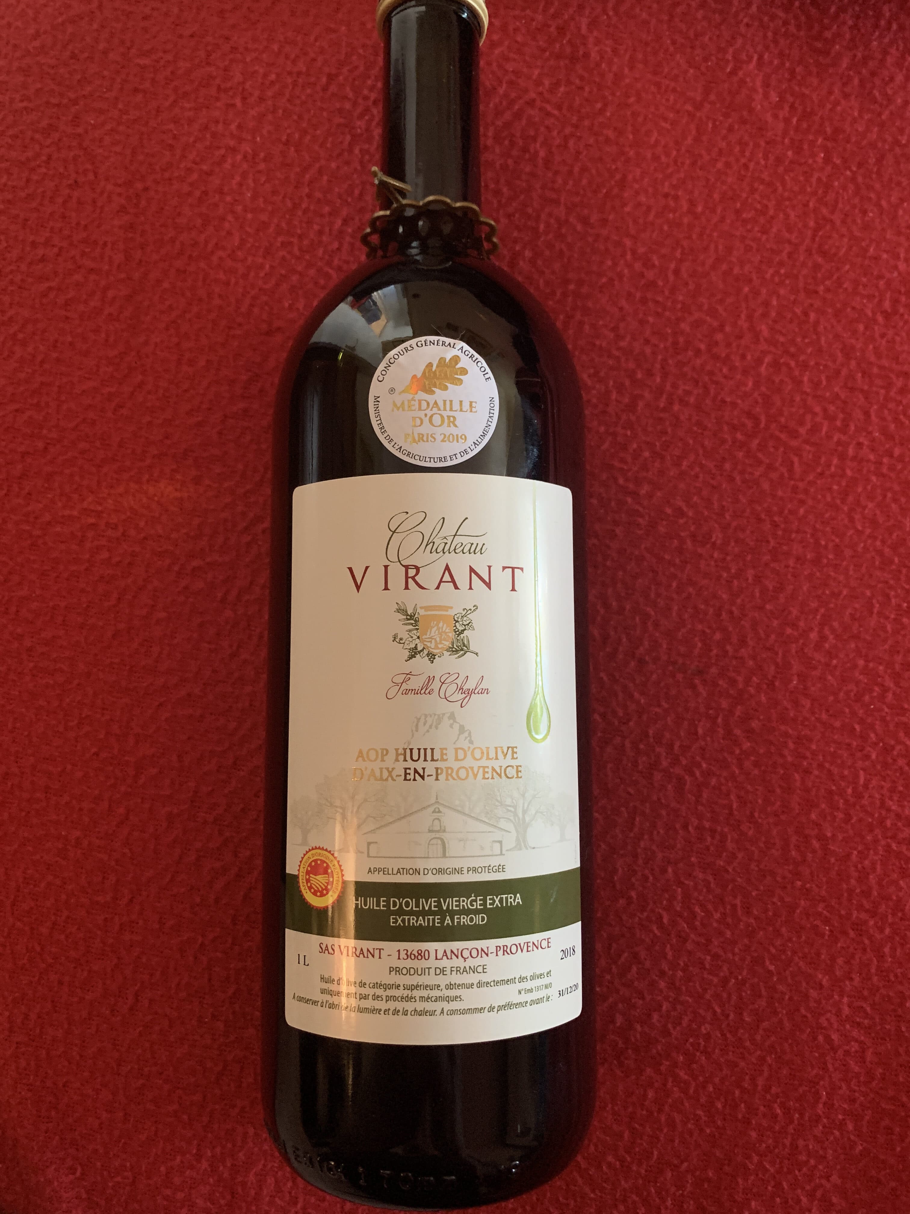 Chateau Virant Huile D'olive Aop Aix En Provence packshot