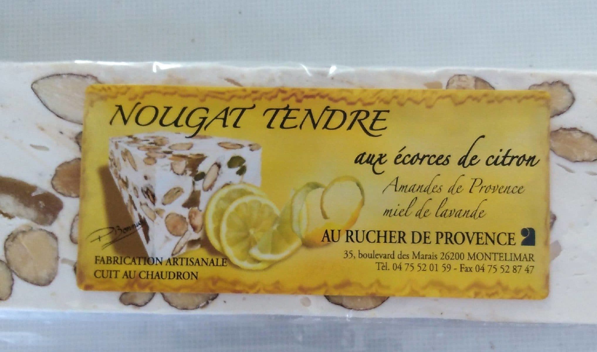 Open Food Facts Nougat tendre aux écorces de citron packshot