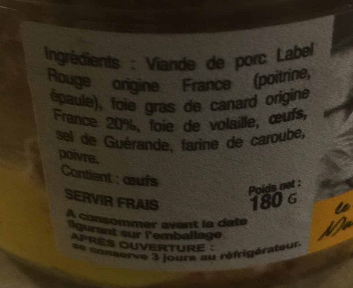 Les Saveurs du Hameau Authentique paté du quercy packshot