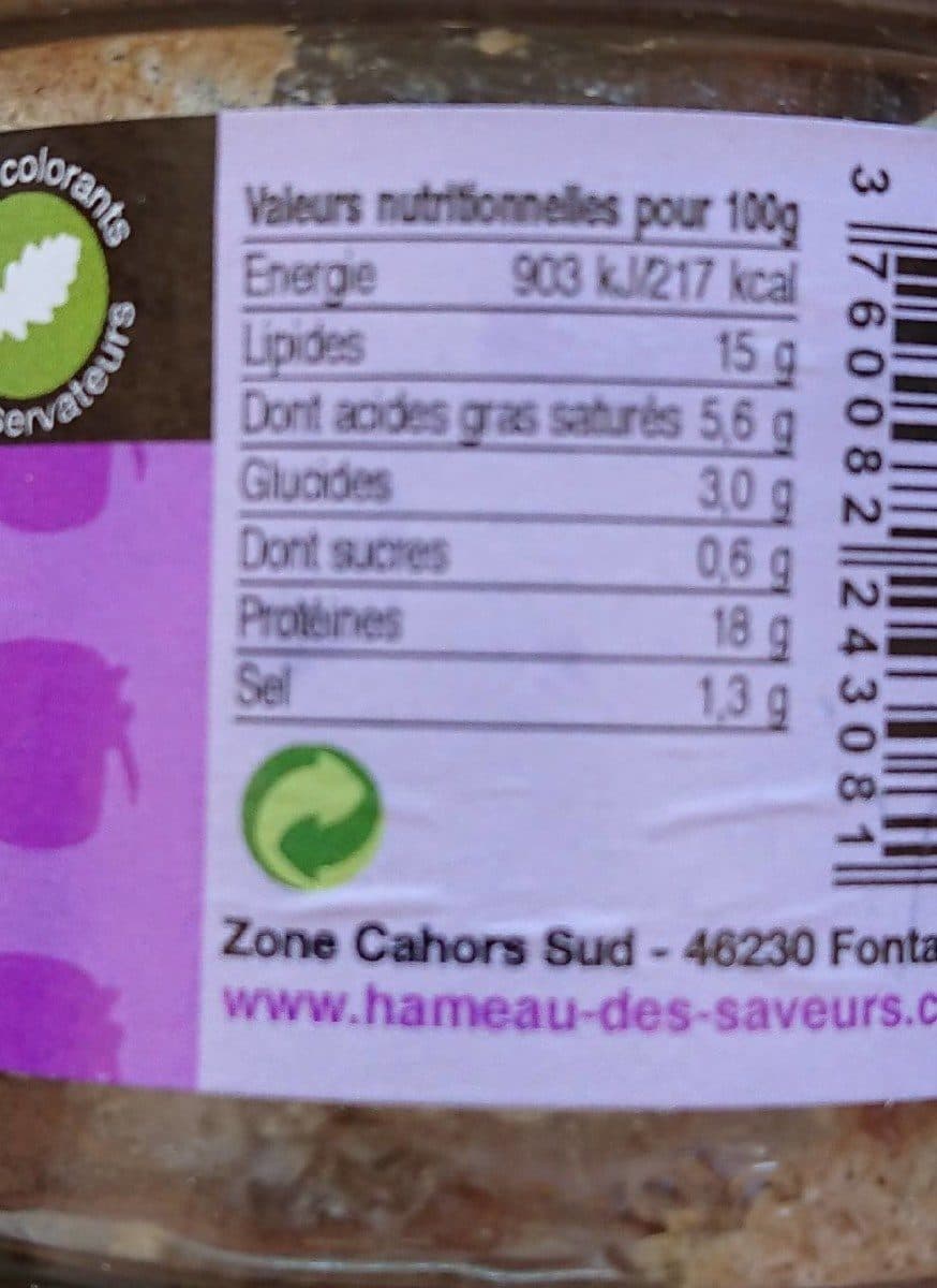 Open Food Facts Le pâté du Causse aux girolles packshot