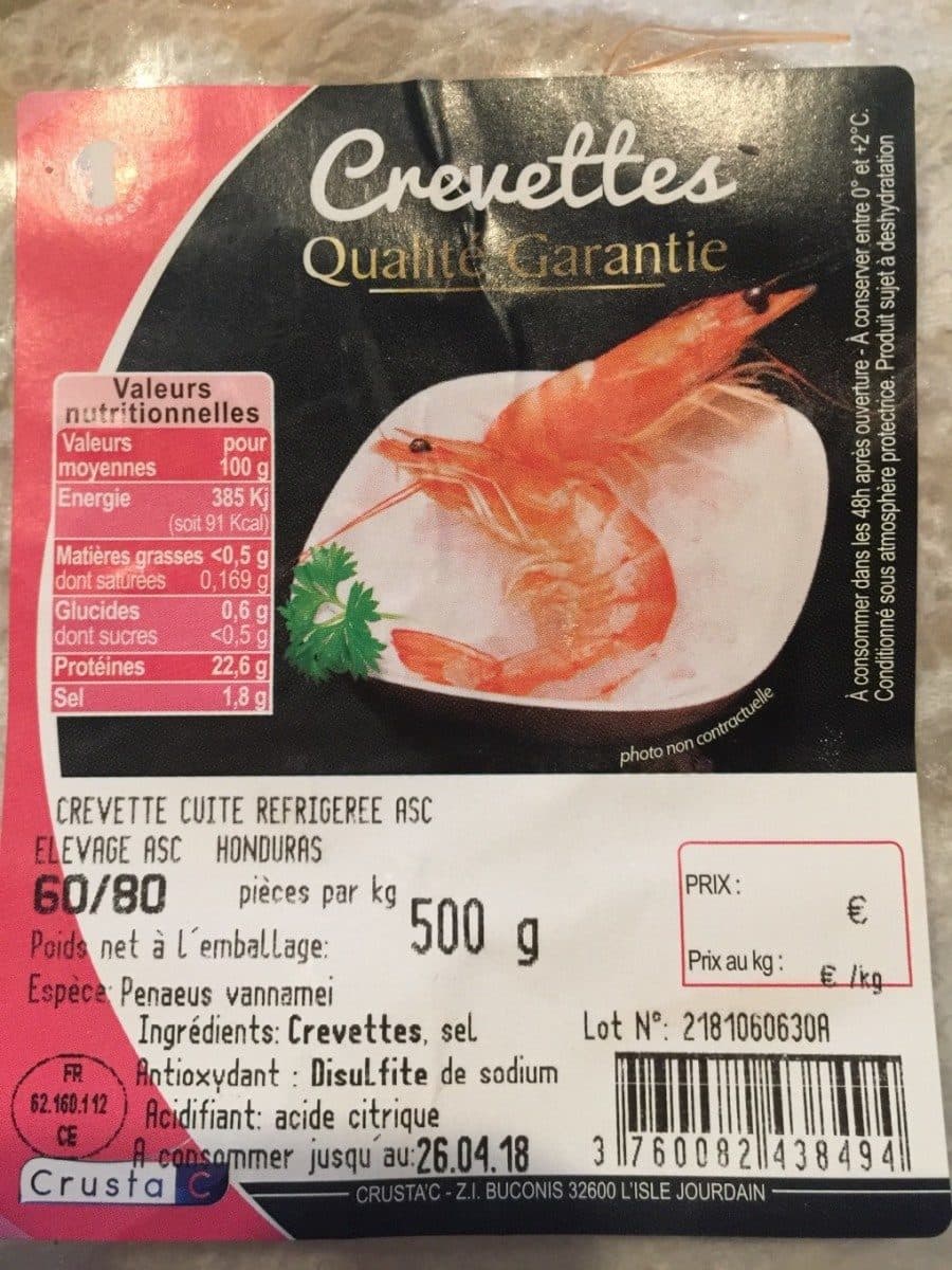 Open Food Facts Crevette Cuite Réfrigérée packshot