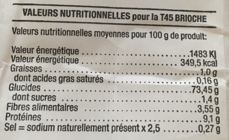Open Food Facts Farine Blanche de froment type 45 packshot