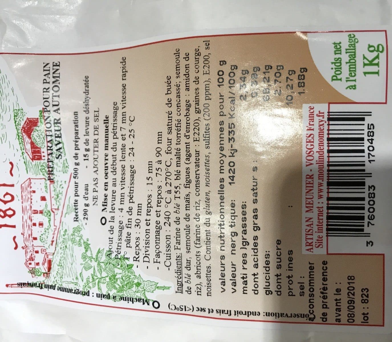 Open Food Facts Farine menier packshot