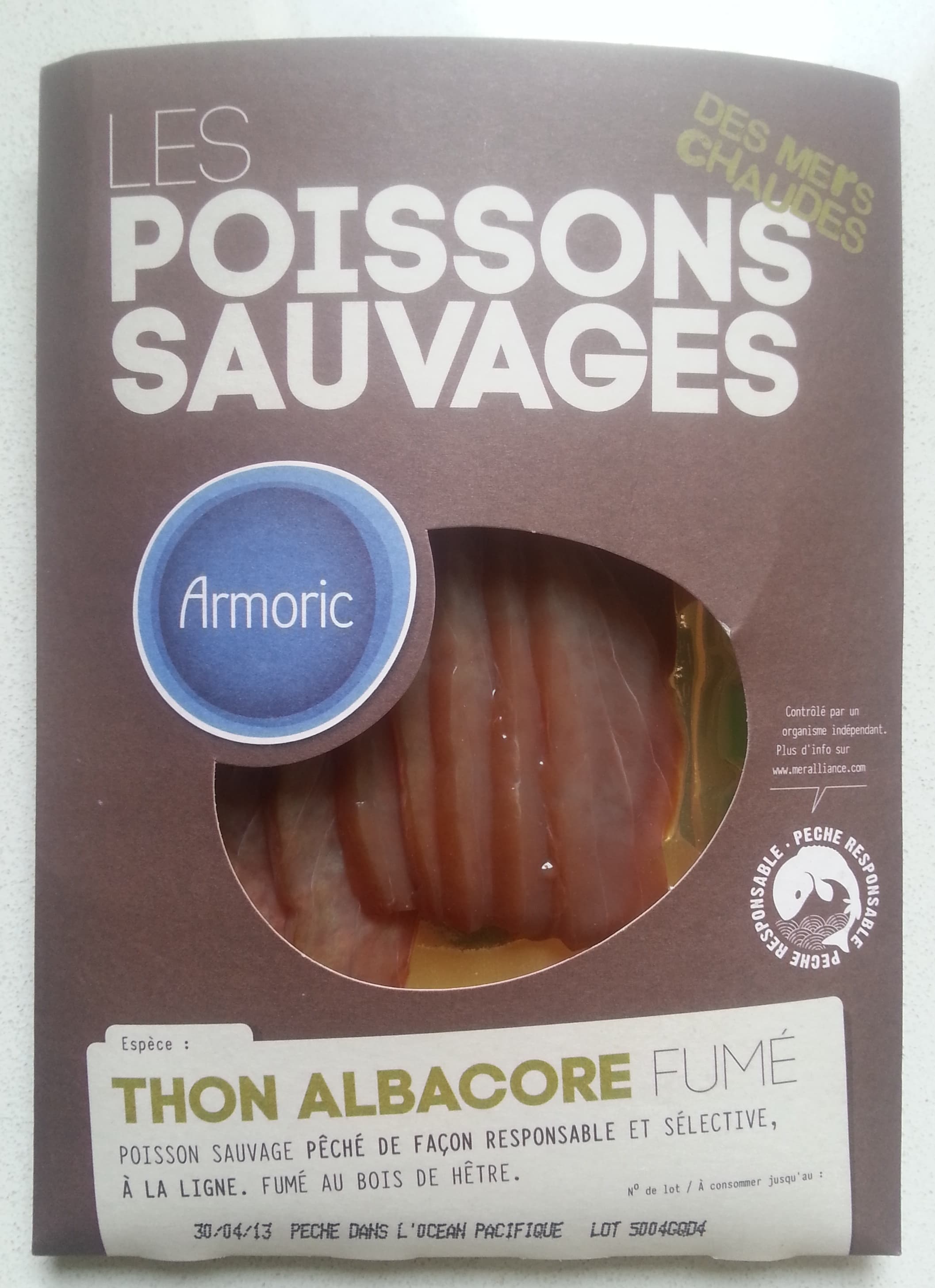 Armoric Les poissons sauvages Thon albacore fumé packshot