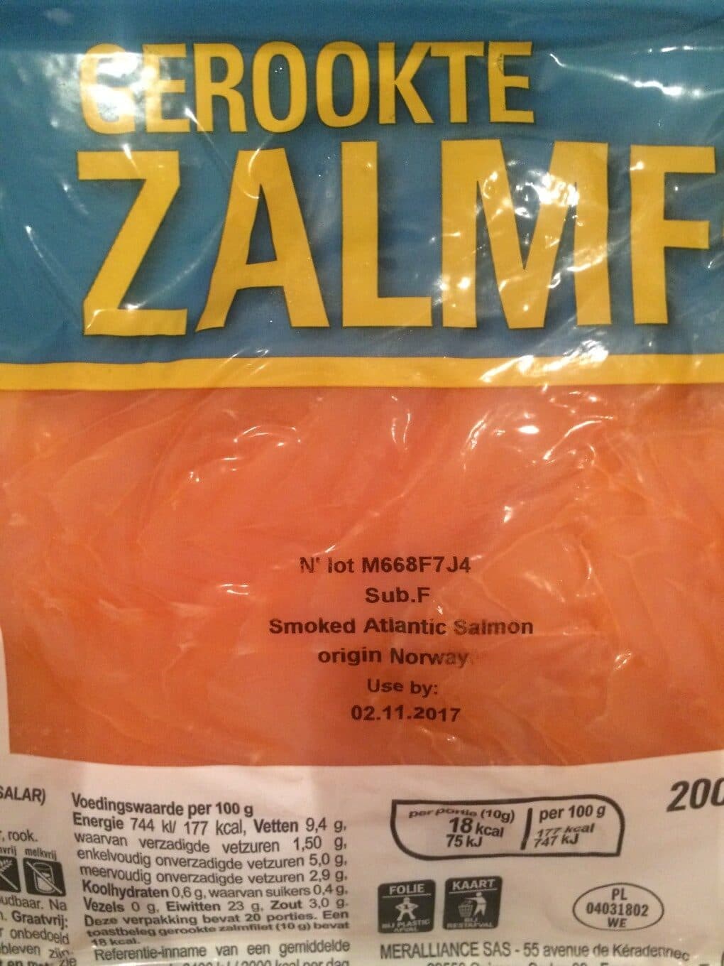 Albert Heijn Gerookte Zalmfilet packshot