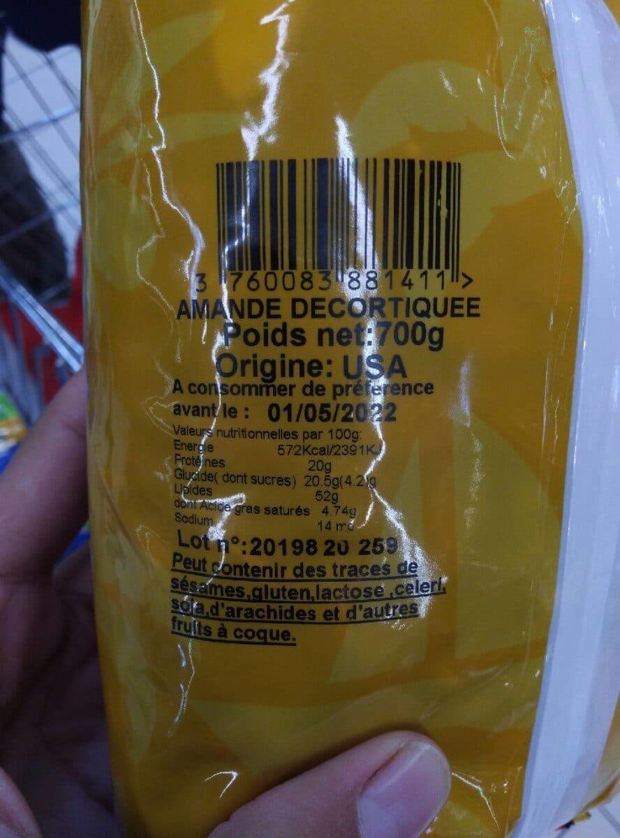 Barco Amande décortiquée packshot