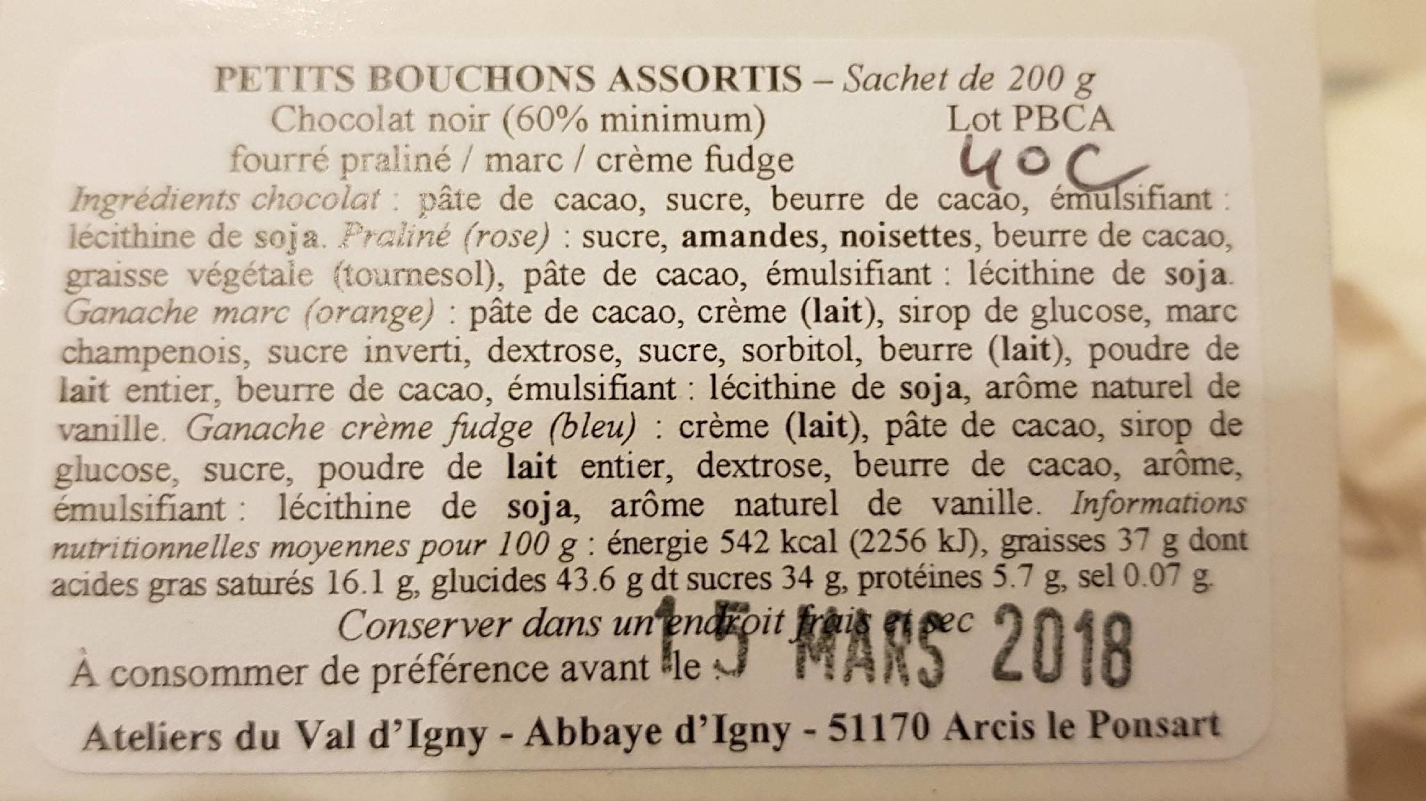 Abbaye d'Igny Petits Bouchons Assortis packshot