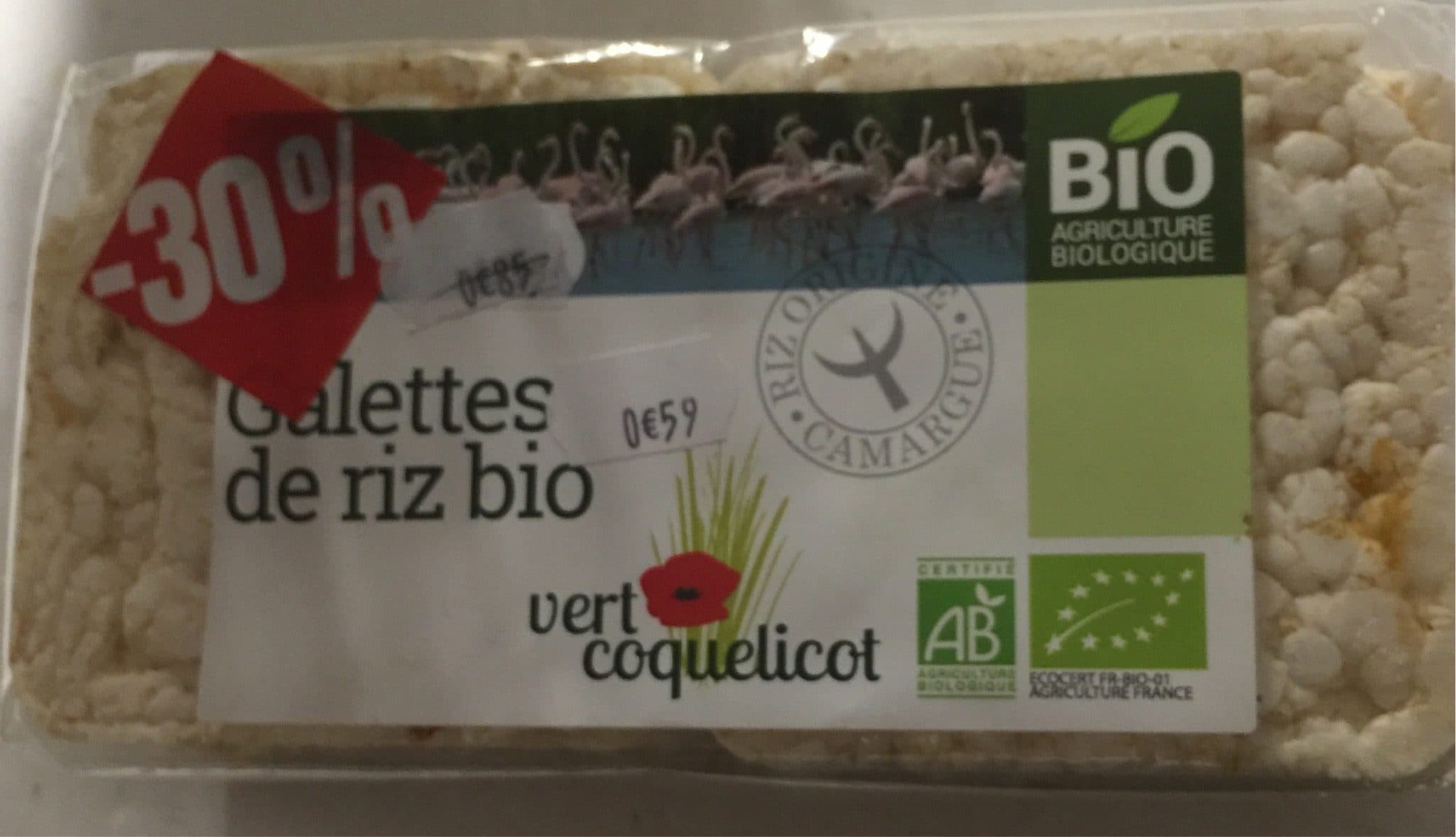 Vert Coquelicot Galettes de riz bio packshot