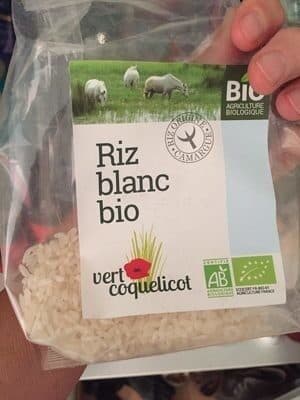 Vert Coquelicot Riz de camargue long blanc packshot