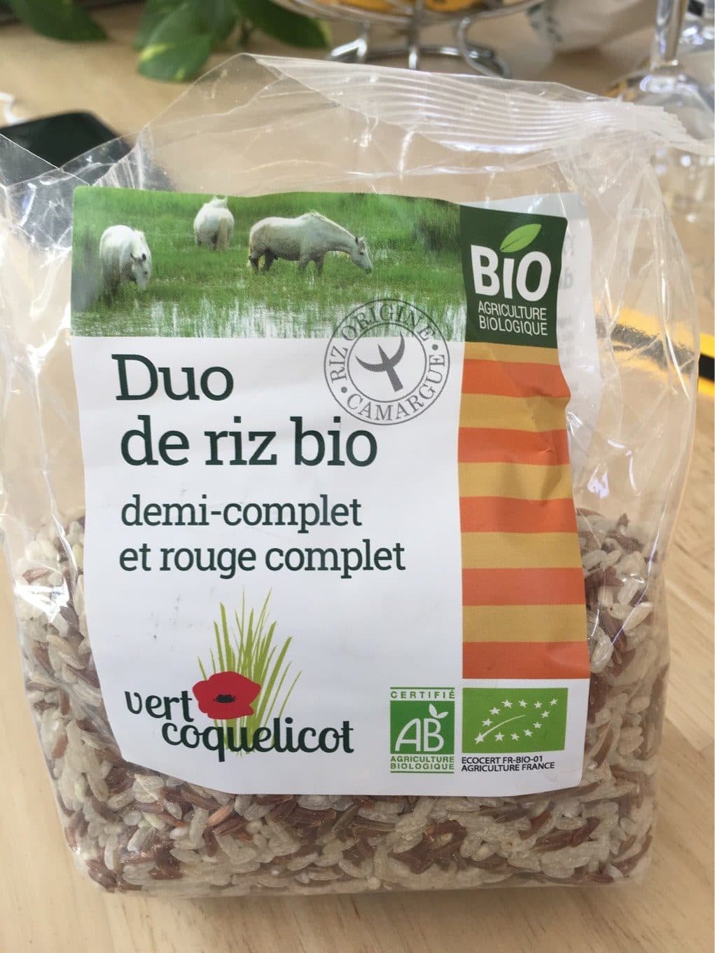 Vert Coquelicot Duo de Riz Bio Demi-Complet et Rouge Complet packshot