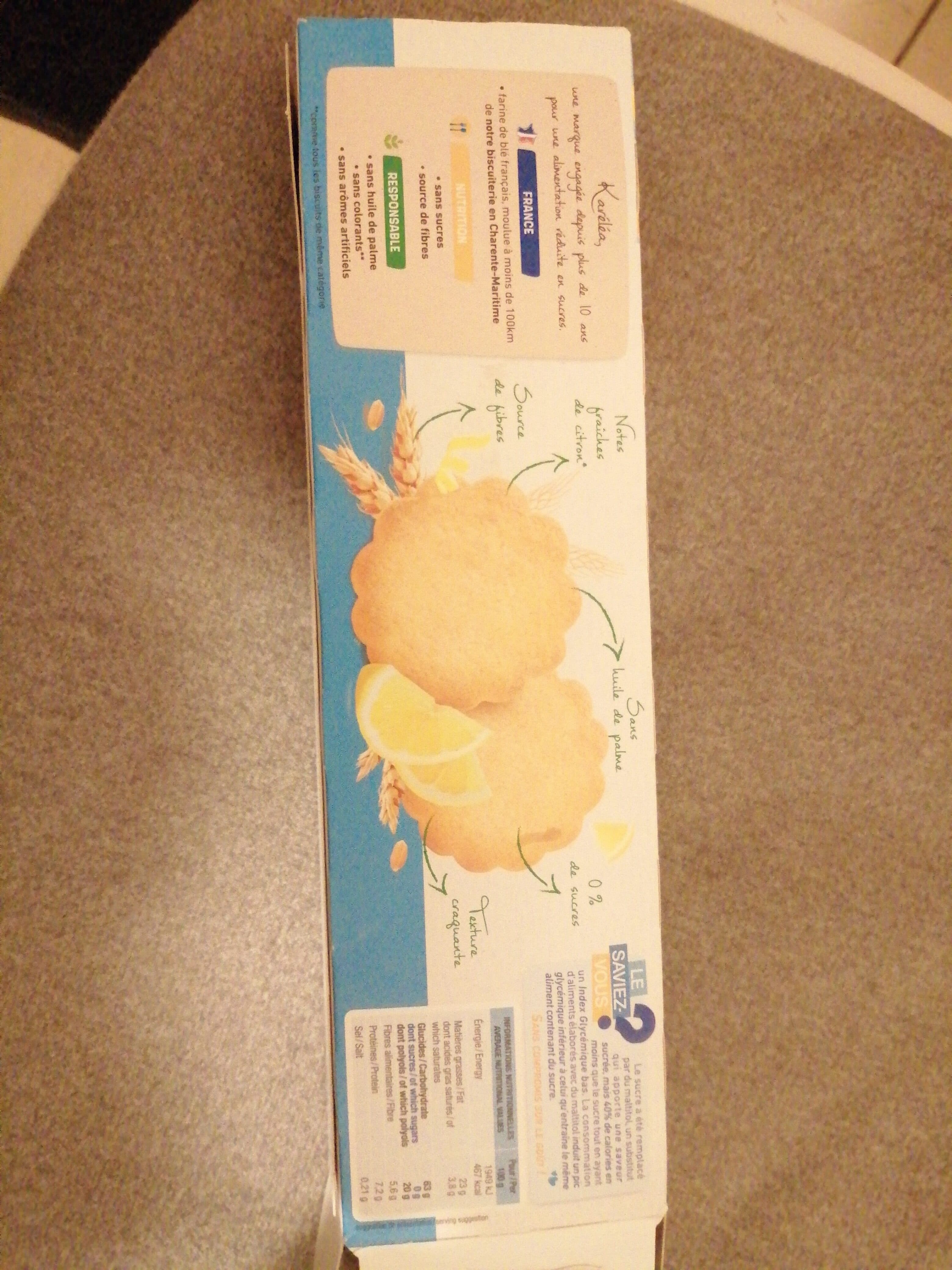 Karelea Biscuits craquants saveur citron packshot