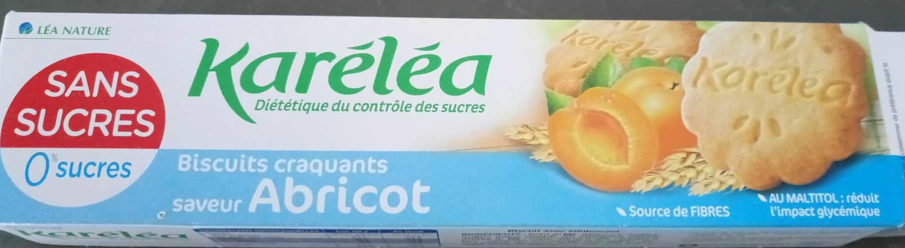 Karéléa Biscuit Craquants Saveur Abricot Sans Sucres packshot