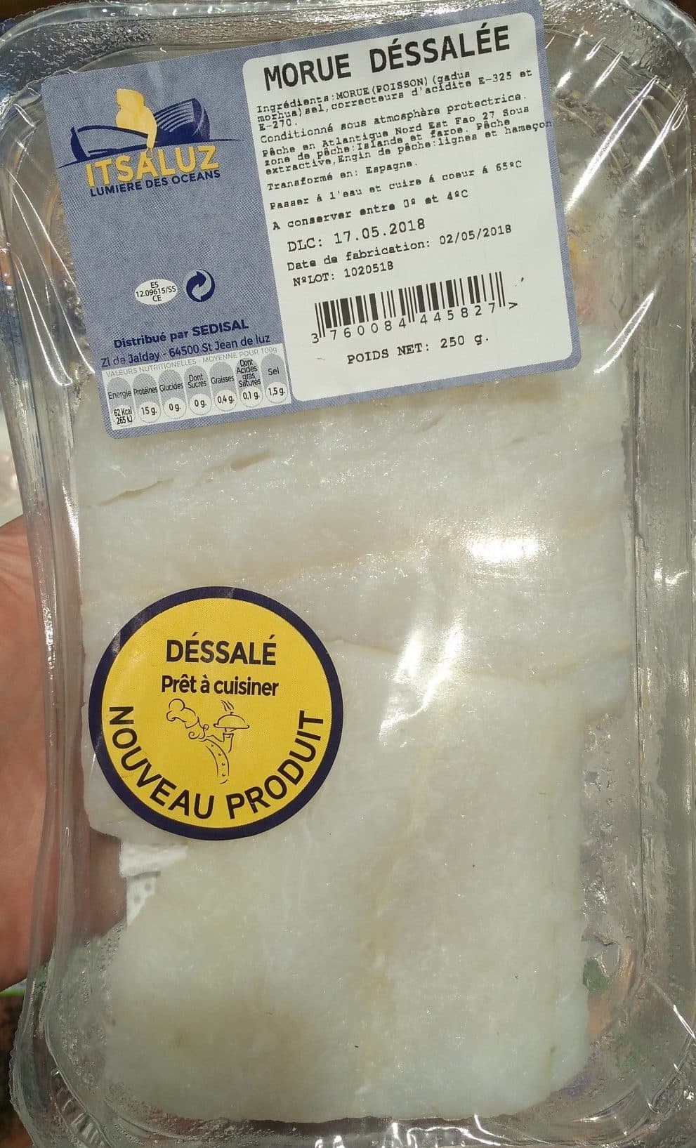 Itsaluz Morue déssalée packshot