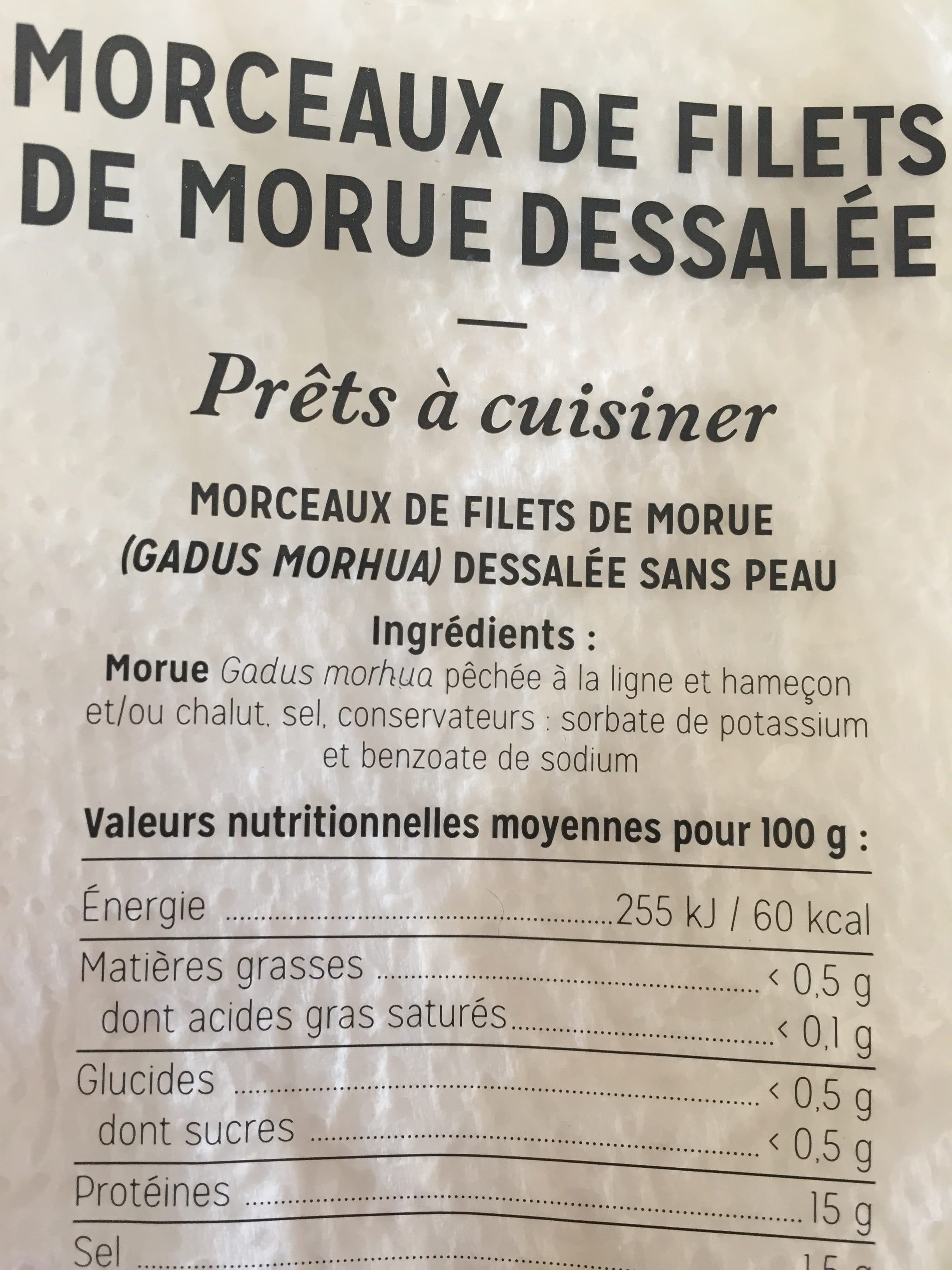 Grand Frais Morue dessalée packshot