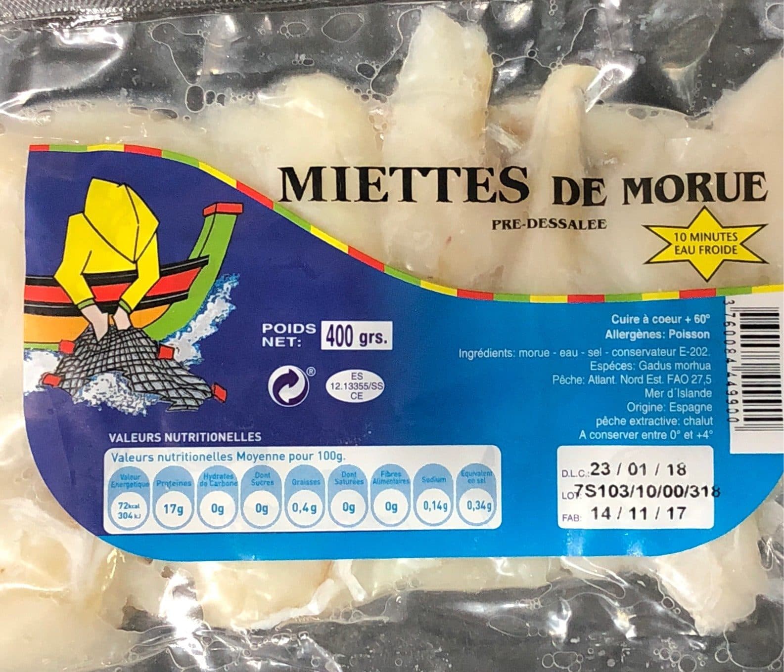 Cora Miettes de Morue pre-dessalee packshot