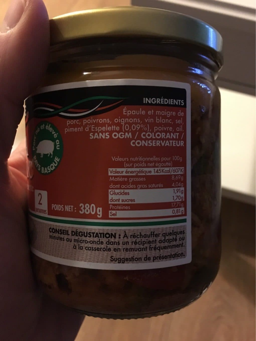 Baïonade Axoa de porc au piment d'espelette packshot