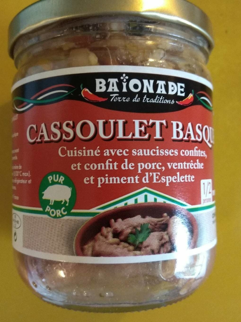 Baionade cassoulet Basque packshot