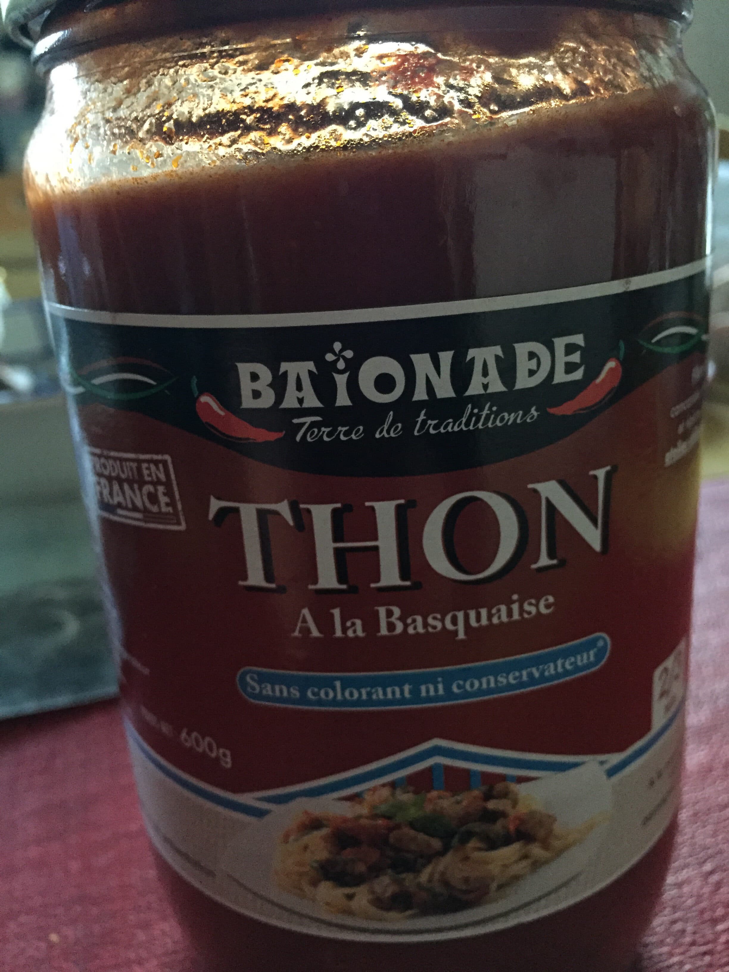 Baionade Thon à la basquaise packshot
