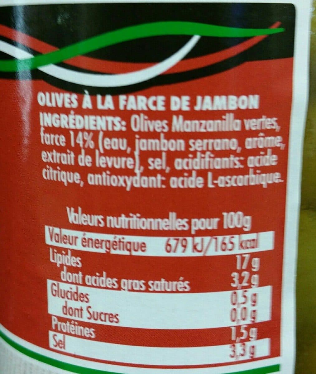 Baionade Olives jambon packshot