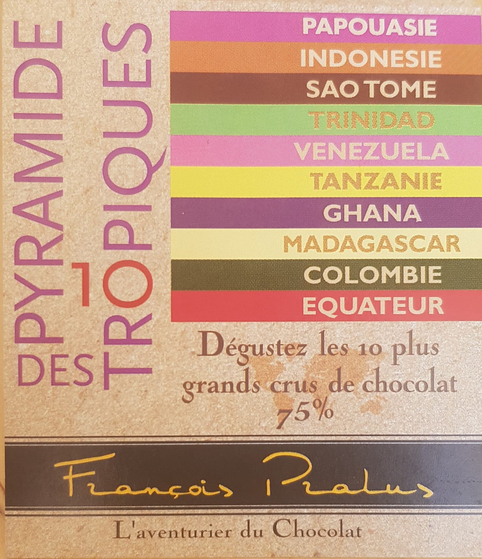 François Pralus Pyramide des tropiques assortiment 10 chocolats packshot